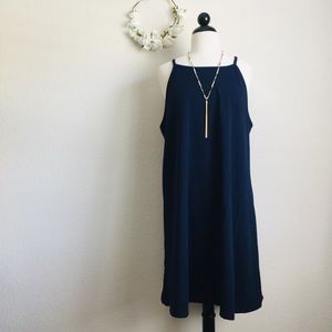 Plus Size Basic Navy Dress